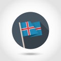 Vector Iceland Flag in flat style