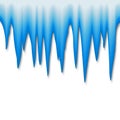 Vector icicle border. Ice cap isolated