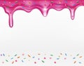 Vector icing with sprinkles (element for design)