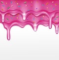 Vector icing with sprinkles (element for design) Royalty Free Stock Photo