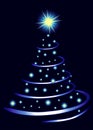 icon abstract tree with stars Royalty Free Stock Photo