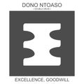 icon with african adinkra symbol Dono Ntoaso. Symbol of excellence and goodwill Royalty Free Stock Photo