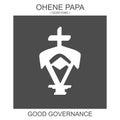 icon with african adinkra symbol Ohene Papa. Symbol of good Royalty Free Stock Photo