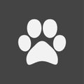 Vector icon animal paw imprint. Paw illustration