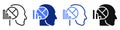 Vector icon of artificial intelligence data Royalty Free Stock Photo