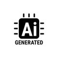 Vector icon for Artificial intelligence generated content Royalty Free Stock Photo