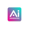 Vector icon for Artificial intelligence generated content Royalty Free Stock Photo
