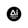 Vector icon for Artificial intelligence generated content Royalty Free Stock Photo