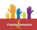 Vector icon background design for charity, donation, fundraising and volunteering subjects.