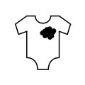 Vector icon bad infant shirt