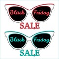 Vector icon badge Black Friday sale. Sunglasses, Black Friday Royalty Free Stock Photo