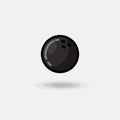 Vector icon ball game black bowling isolated on white background Royalty Free Stock Photo