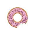 Vector icon of glazed donut