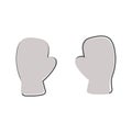 Vector icon of boxing gloves cartoon style on white isolated background Royalty Free Stock Photo