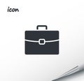 Vector icon briefcase on a wrapped silver sheet Royalty Free Stock Photo