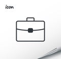 Vector icon briefcase on a wrapped silver sheet Royalty Free Stock Photo