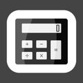 Vector icon calculato rcolored sticker. Layers grouped for easy Royalty Free Stock Photo