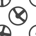 Vector icon of car steering wheel seamless pattern on a white background Royalty Free Stock Photo
