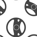 Vector icon of car steering wheel seamless pattern on a white background Royalty Free Stock Photo