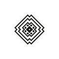 Vector icon: Celtic knot, triquetra cross or Trinity symbol with heart shape. eps