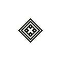 Vector icon: Celtic knot, triquetra cross or Trinity symbol with heart shape. eps Royalty Free Stock Photo