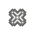 Vector icon: Celtic knot, triquetra cross or Trinity symbol with heart shape. eps Royalty Free Stock Photo