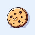 Vector icon of a cheerful smiley face cookie with a simple and modern design Royalty Free Stock Photo