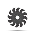 Vector icon of a circular saw. Vector illustration Royalty Free Stock Photo
