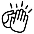 Clapping hands icon