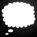 Vector icon cloud conversation. Cloud of speech on a gray background