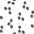 Vector icon coffee beans on white isolated background seamless pattern on a white background Royalty Free Stock Photo