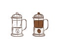 Vector icon of coffee brewer