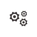 Vector icon cogwheel. Setting icon vector. vector image machine gears and transmission parts Royalty Free Stock Photo