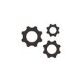 Vector icon cogwheel. Setting icon vector. vector image machine gears and transmission parts Royalty Free Stock Photo