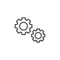 Vector icon cogwheel. Setting icon vector. vector image machine gears and transmission parts Royalty Free Stock Photo