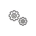 Vector icon cogwheel. Setting icon vector. vector image machine gears and transmission parts