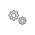 Vector icon cogwheel. Setting icon vector. vector image machine gears and transmission parts