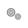 Vector icon cogwheel. Setting icon vector. vector image machine gears and transmission parts Royalty Free Stock Photo