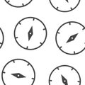 Vector icon of the compass. Illustration of a compass symbol for determining the sides of the world seamless pattern on a white Royalty Free Stock Photo