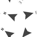 Vector icon of the compass. Illustration of a compass symbol for determining the sides of the world seamless pattern on a white Royalty Free Stock Photo
