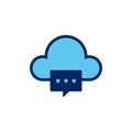 vector icon concept of clouds and comments. Can be used for community, education, technology, debate, social media Royalty Free Stock Photo