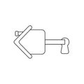 Vector icon concept of house key inside keyhole Royalty Free Stock Photo