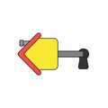 Vector icon concept of house key inside keyhole Royalty Free Stock Photo