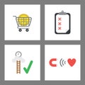 Vector icon concept set Royalty Free Stock Photo