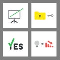 Vector icon concept set Royalty Free Stock Photo