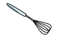 Vector icon of a corolla, doodle illustration of kitchen utensils, a whisk for whipping eggs or cream