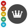 Vector icon with crown Royalty Free Stock Photo