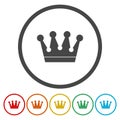 Vector icon with crown Royalty Free Stock Photo