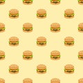 vector icon of cute flat design pattern fast food burger
