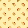 vector icon of cute flat design pattern fast food taco